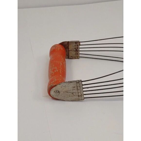 Androck Orange Wood Handle Dough Blender Flour Cutter Farmhouse Decor Kitchen - Picture 3 of 9